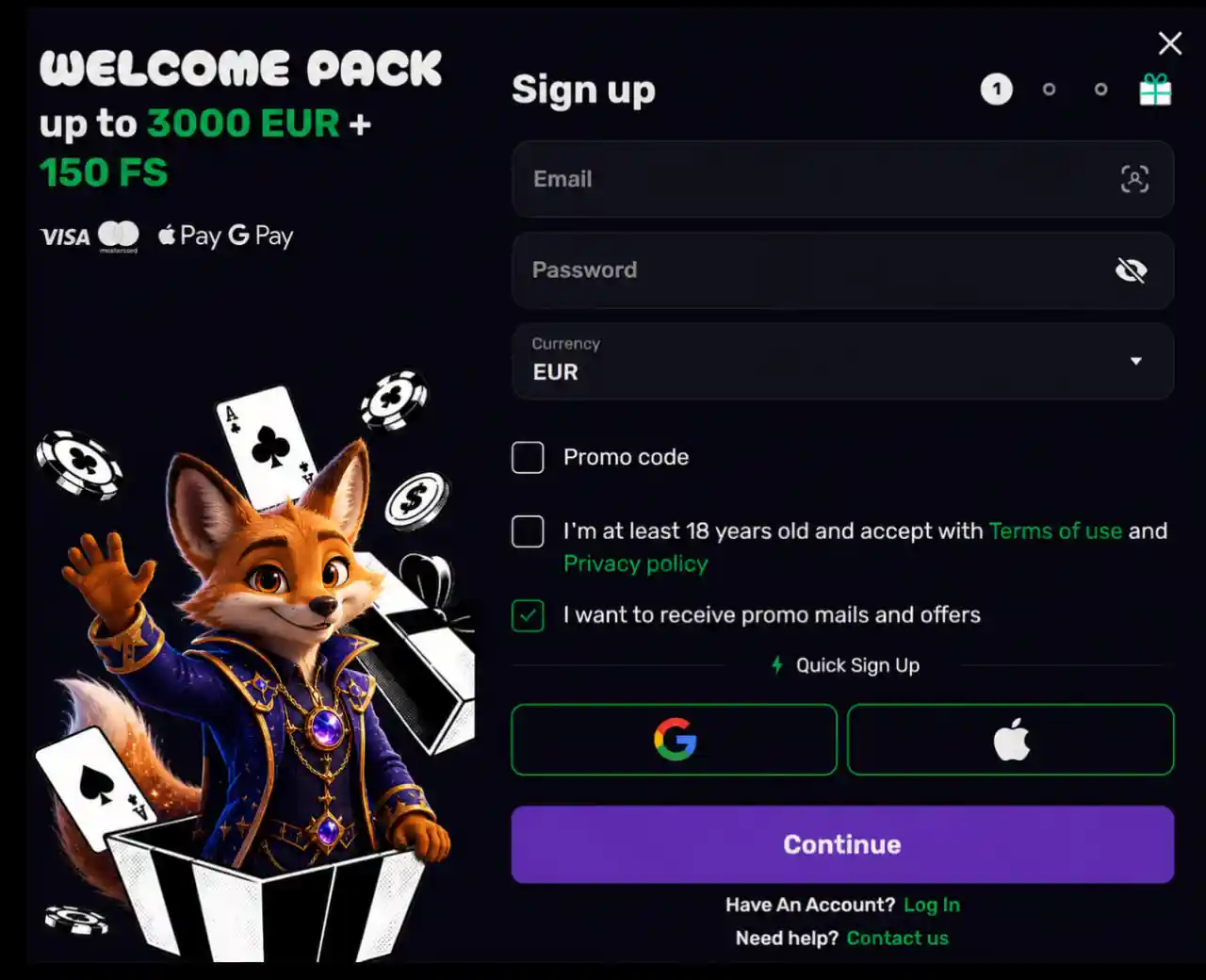 luckyboom casino registration